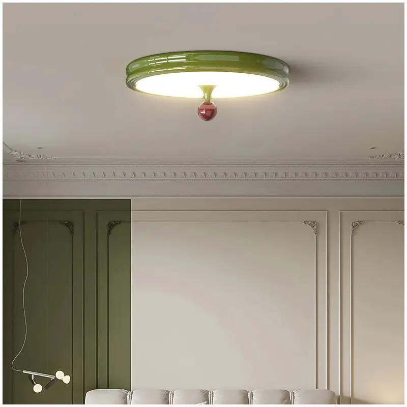 Modern Minimalist Round Dome Iron Acrylic LED Flush Mount Ceiling Light For Living Room