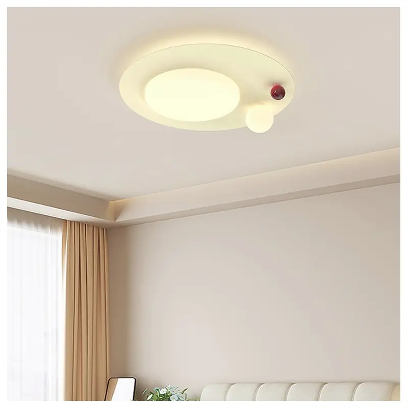 Modern Simplicity Iron PE Cloud Shade LED Flush Mount Ceiling Light For Bedroom