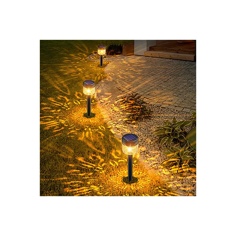 Modern Minimalist Waterproof Solar Cylinder ABS LED Outdoor Landscape Light For Garden