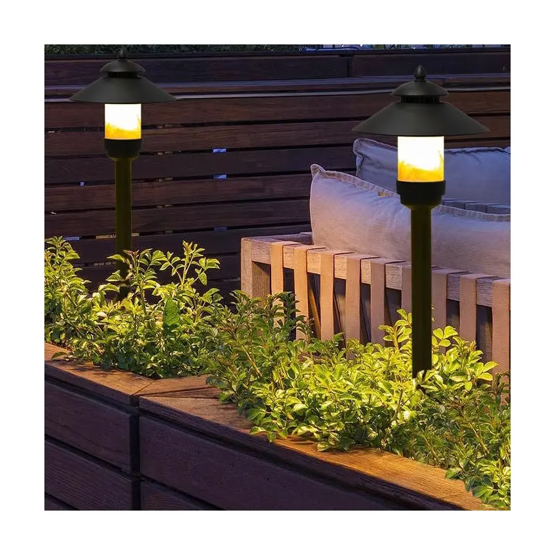 Modern Minimalist Umbrella Waterproof Aluminum Marble LED Outdoor Light For Garden