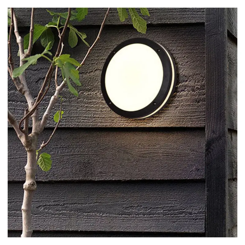 Modern Minimalist Waterproof Aluminum Acrylic Circle Round LED Outdoor Wall Light For Garden