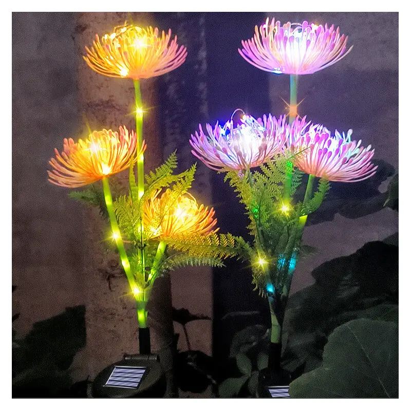 Contemporary Creative Imitation Sunflower LED Solar Lawn Insert Light For Outdoor Patio