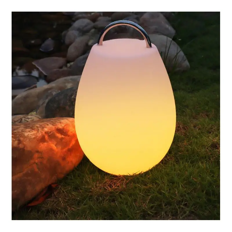 Modern Minimalist Waterproof Handheld Lantern PE Stainless Steel Camping Outdoor Light For Garden
