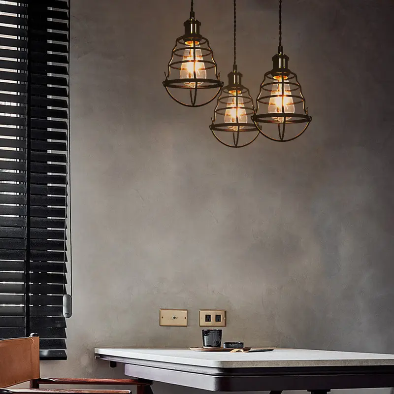 Traditional Vintage Lantern Iron 1-Light Pendant Light For Bedroom