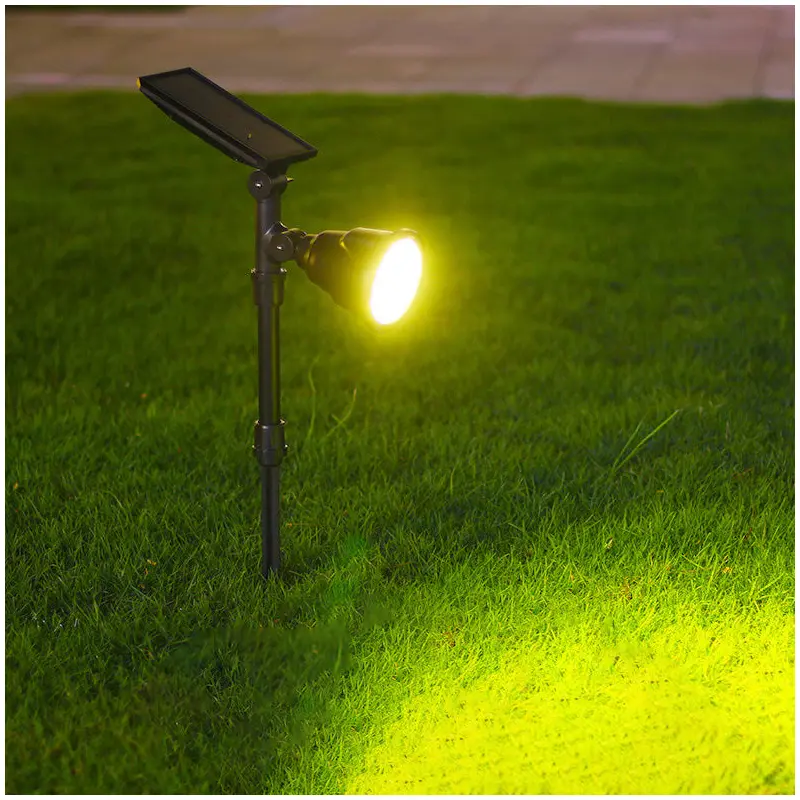 Contemporary Industrial ABS Solar Waterproof LED Spotlight Lawn Insert Light For Outdoor Patio