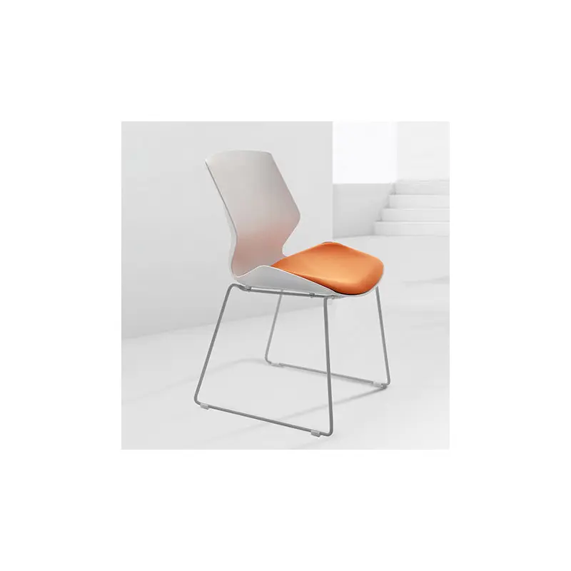 Contemporary Simplicity Mesh Fabric Sponge PP Curved Back Desk Chair Backrest Armless Stackable For Home Office