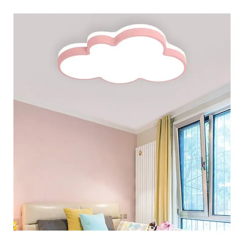 Contemporary Creative Kids Cloud Iron Acrylic PMMA LED Flush Mount Ceiling Light For Bedroom