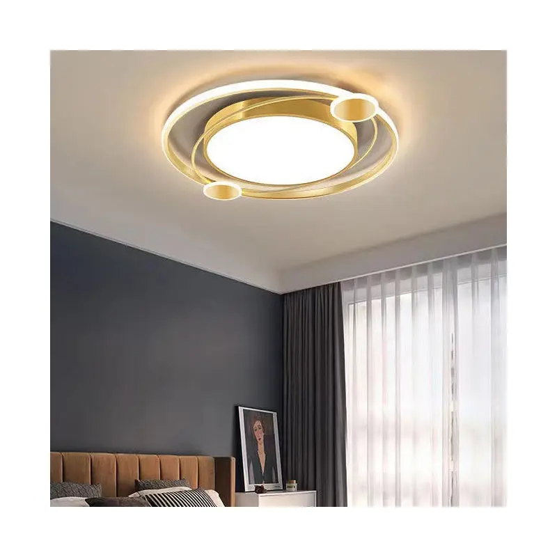 Modern Simplicity Round Iron Acrylic LED Flush Mount Ceiling Light For Bedroom
