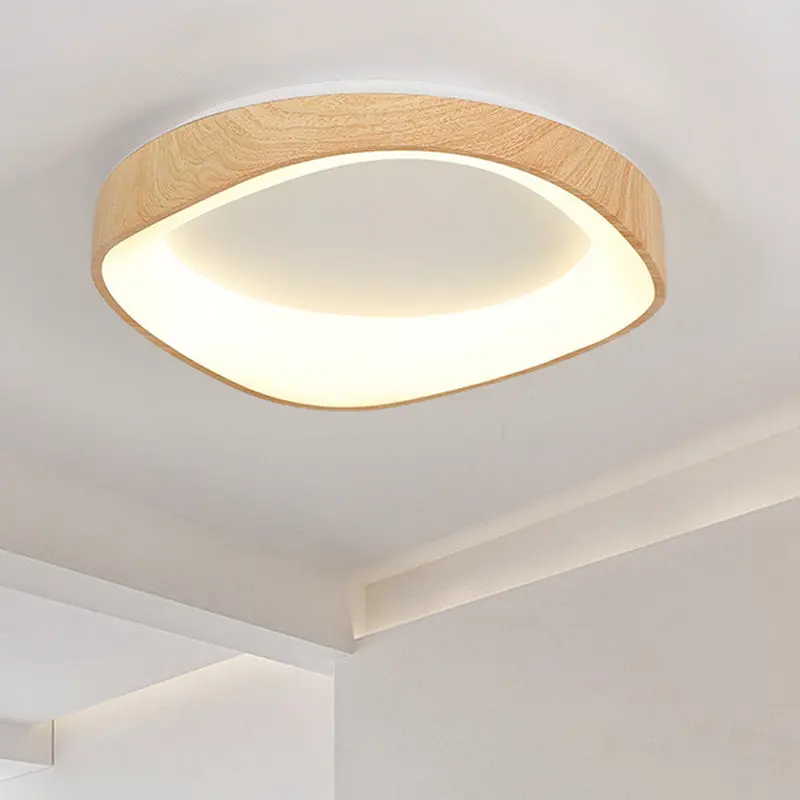 Modern Simplicity Irregular Round Iron Acrylic LED Flush Mount Ceiling Light For Bedroom