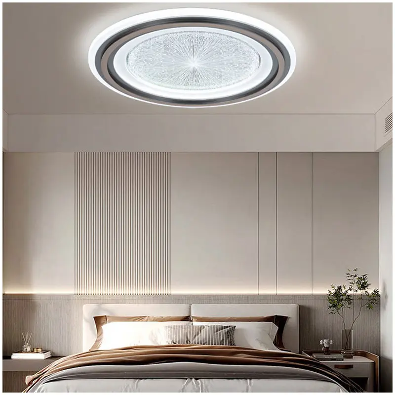 Modern Simplicity Round Aluminum Acrylic LED Flush Mount Ceiling Light For Living Room