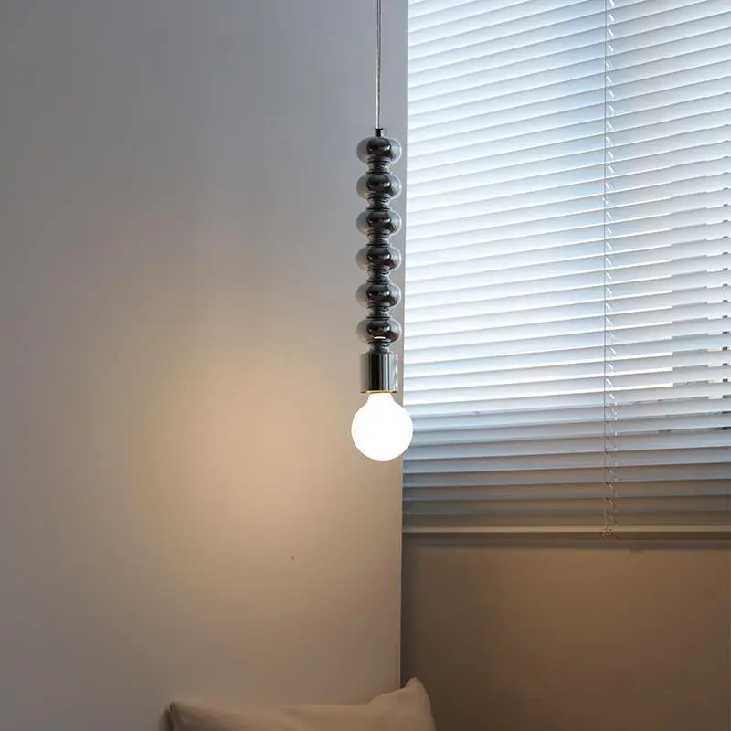 Traditional Vintage Strip Sphere Metal 1-Light Pendant Light For Bedroom