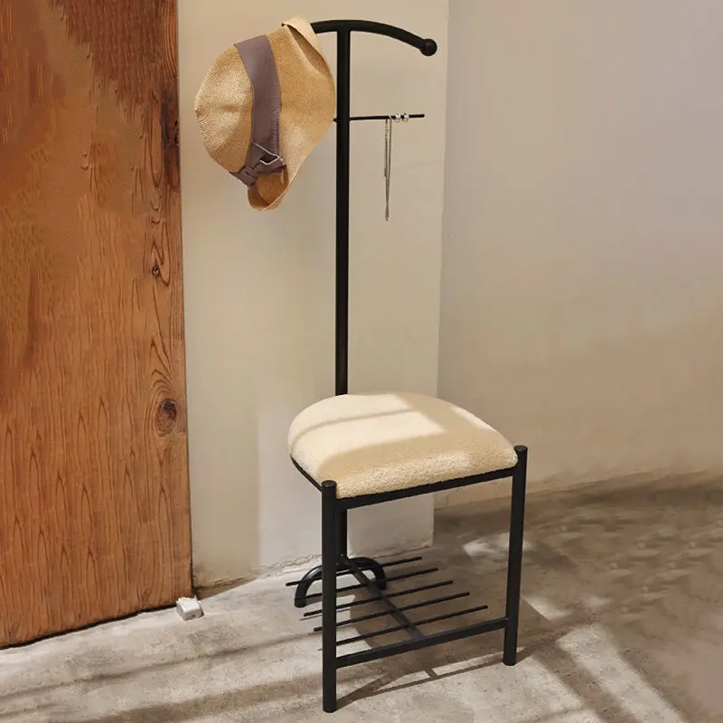 Modern Minimalist Carbon Steel Fabric Sponge Cushion Chair Backrest For Living Room