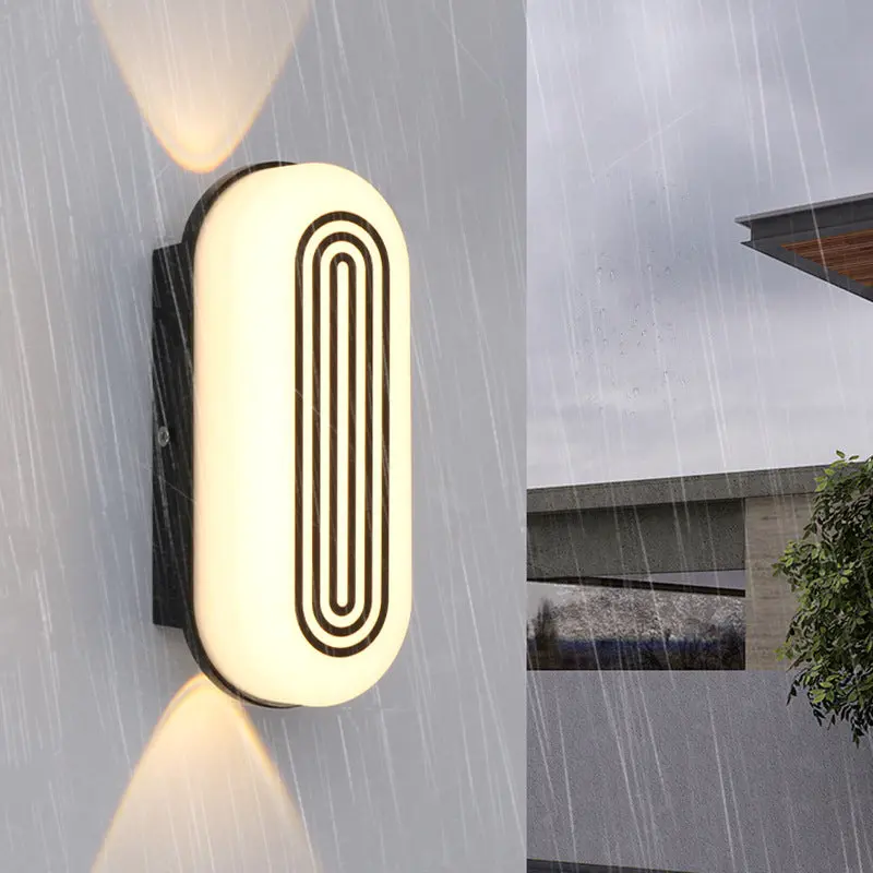 Modern Minimalist Waterproof Cylindrical Aluminum PC LED Outdoor Wall Sconce Lamp For Garden