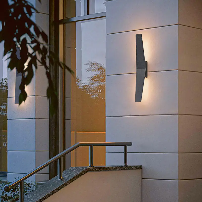 Modern Simplicity Waterproof Wings Aluminum PC LED Outdoor Wall Sconce Lamp For Garden