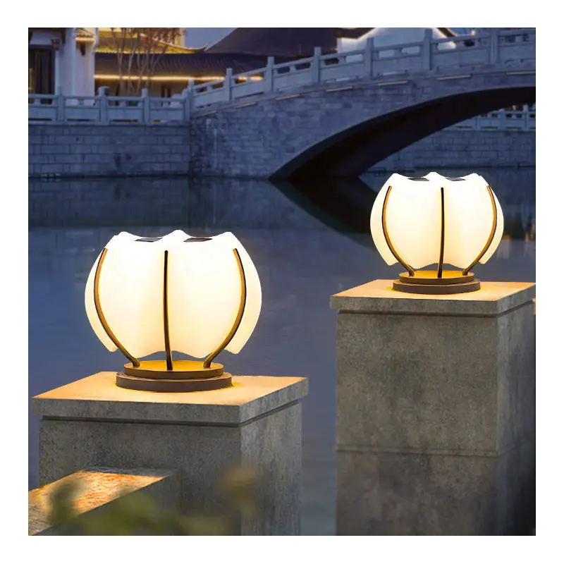 Contemporary Creative Waterproof Solar Flower Iron PE LED Outdoor Light Landscape Lighting For Garden