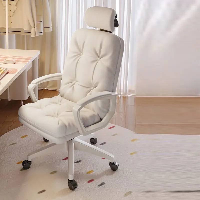 Modern Minimalist Adjustable Rotatable Metal Tech Fabric Foam Square Desk Chair Armrests Backrest For Home Office