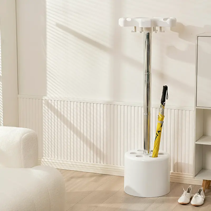 Modern Minimalist Column-Style Plastic Steel Floor-Standing Table For Living Room