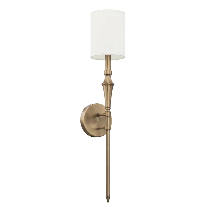 Amelia One Light Wall Sconce Aged Brass