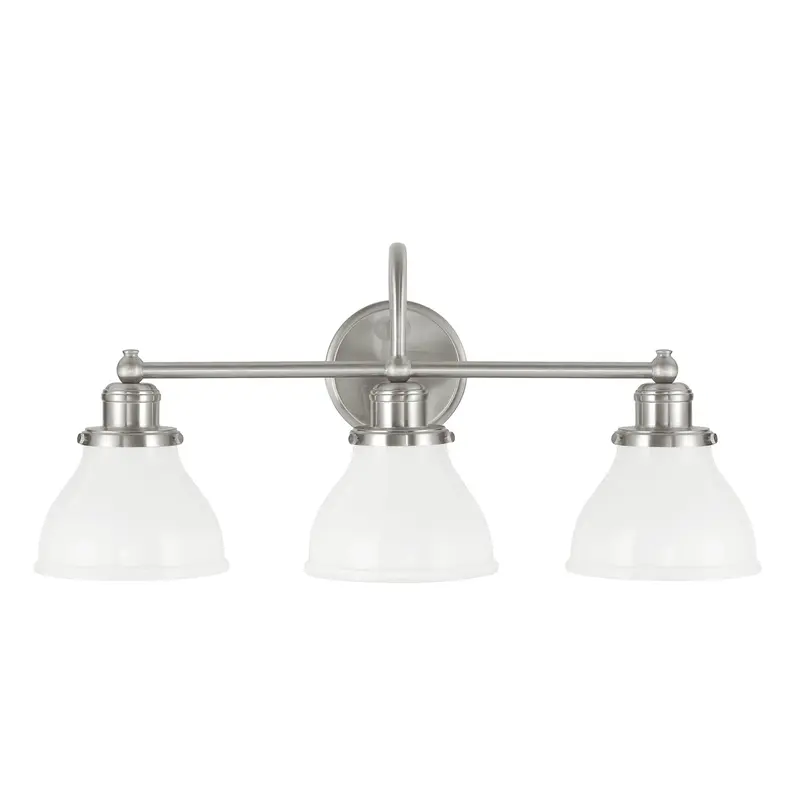 Baxter Three Light Vanity Brushed Nickel