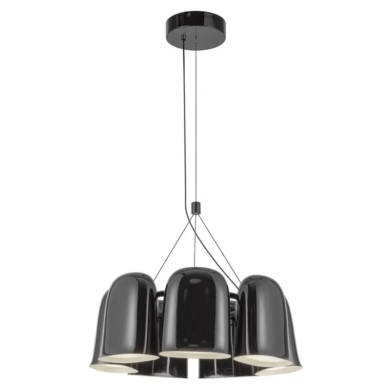 Bell LED Chandelier Glossy Black