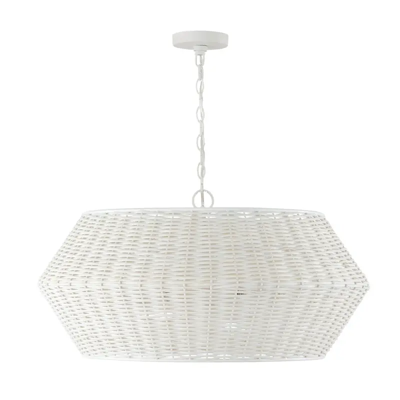 Boca Six Light Pendant Chalk White