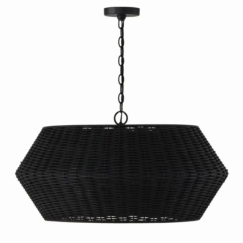 Boca Six Light Pendant Matte Black