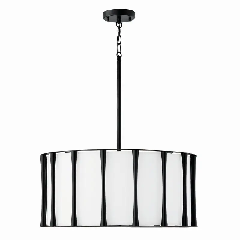 Bodie Four Light Pendant Matte Black