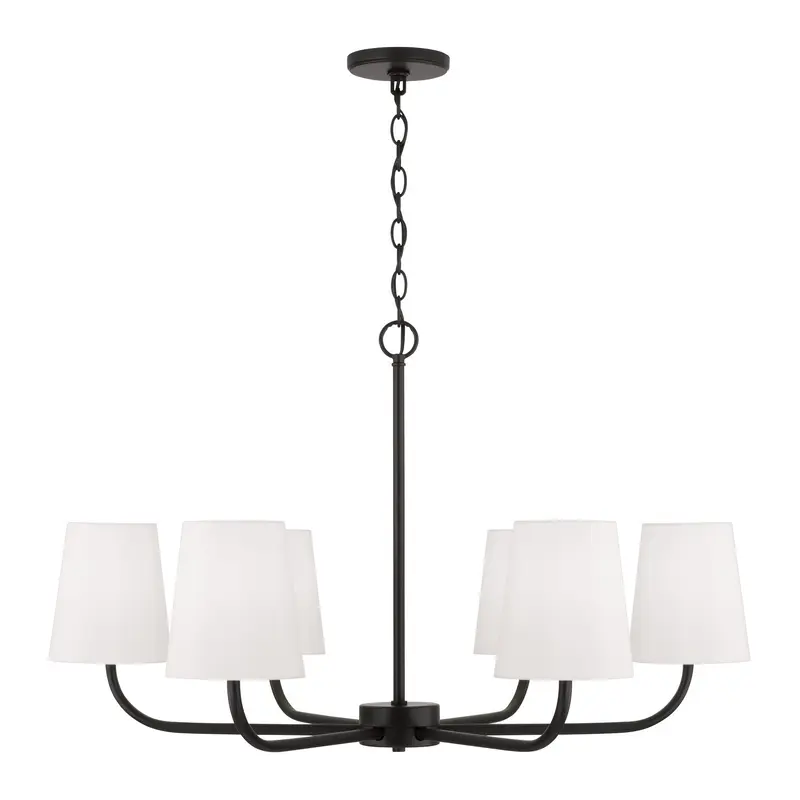 Brody Six Light Chandelier Matte Black