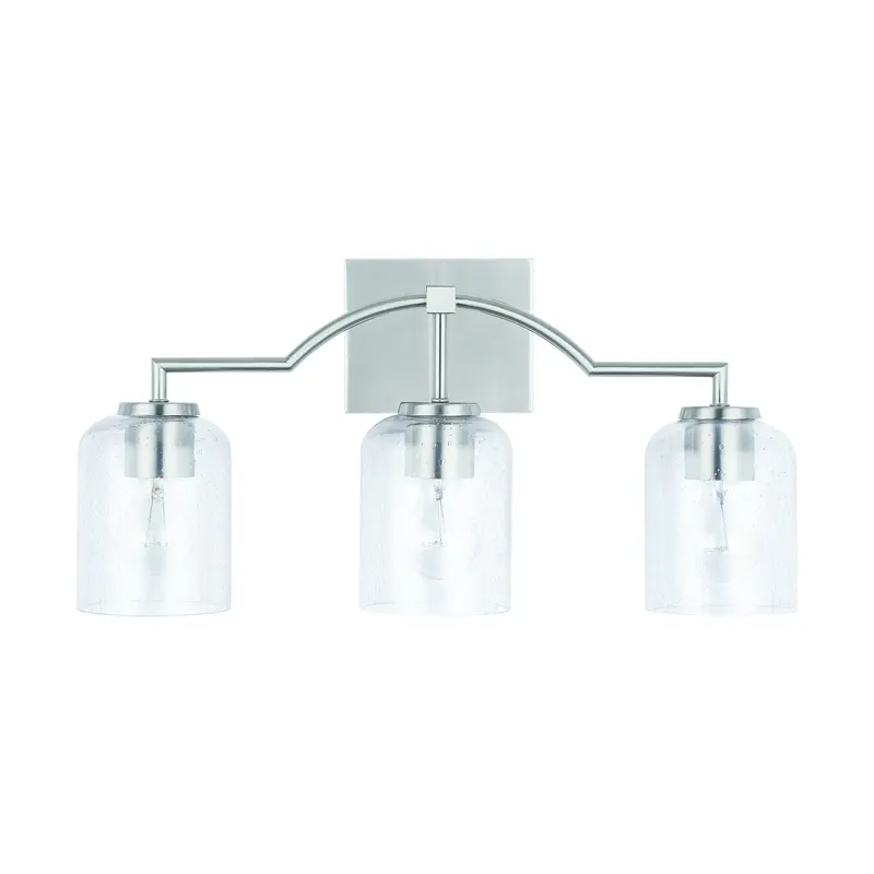 Carter Three Light Vanity Brushed Nickel
