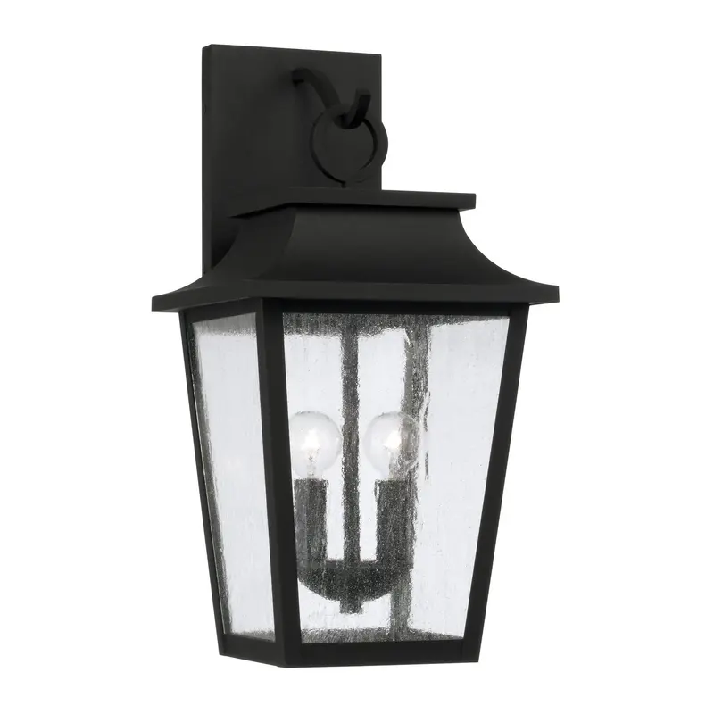 Chandler Two Light Outdoor Wall Lantern Black