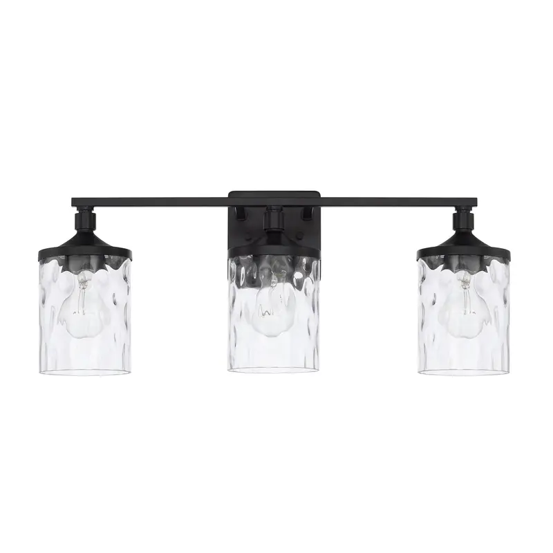 Colton Three Light Vanity Matte Black