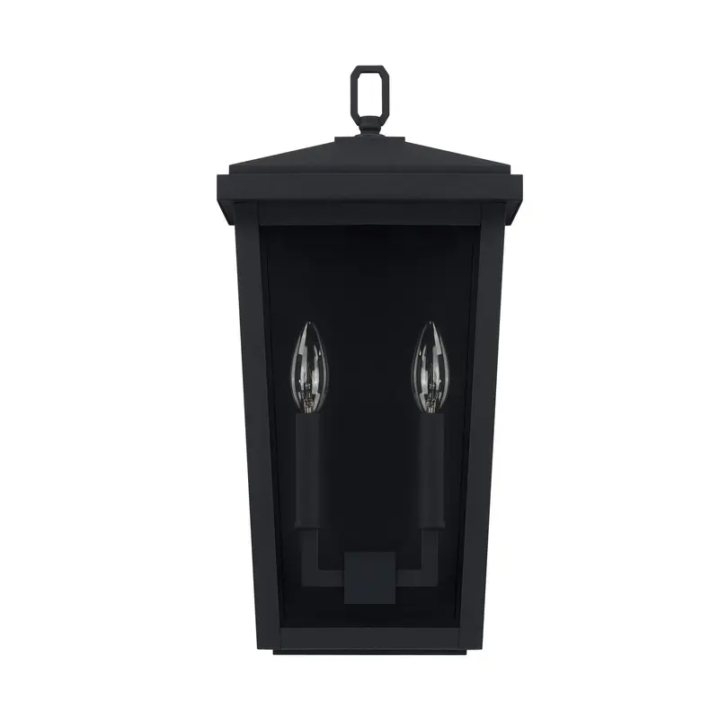 Donnelly Two Light Outdoor Wall Lantern Black