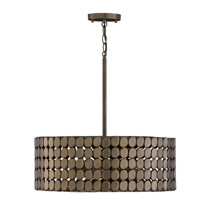 Eliana Four Light Pendant Dark Brass