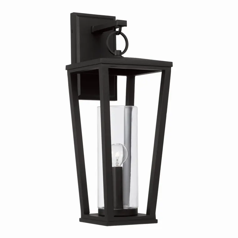 Elliott One Light Outdoor Wall Lantern Black