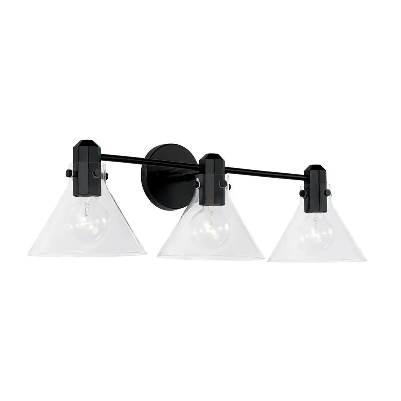 Greer Three Light Vanity Matte Black