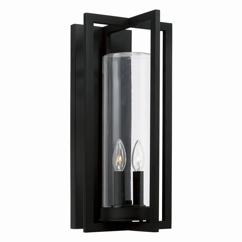 Kent Two Light Outdoor Wall Lantern Black
