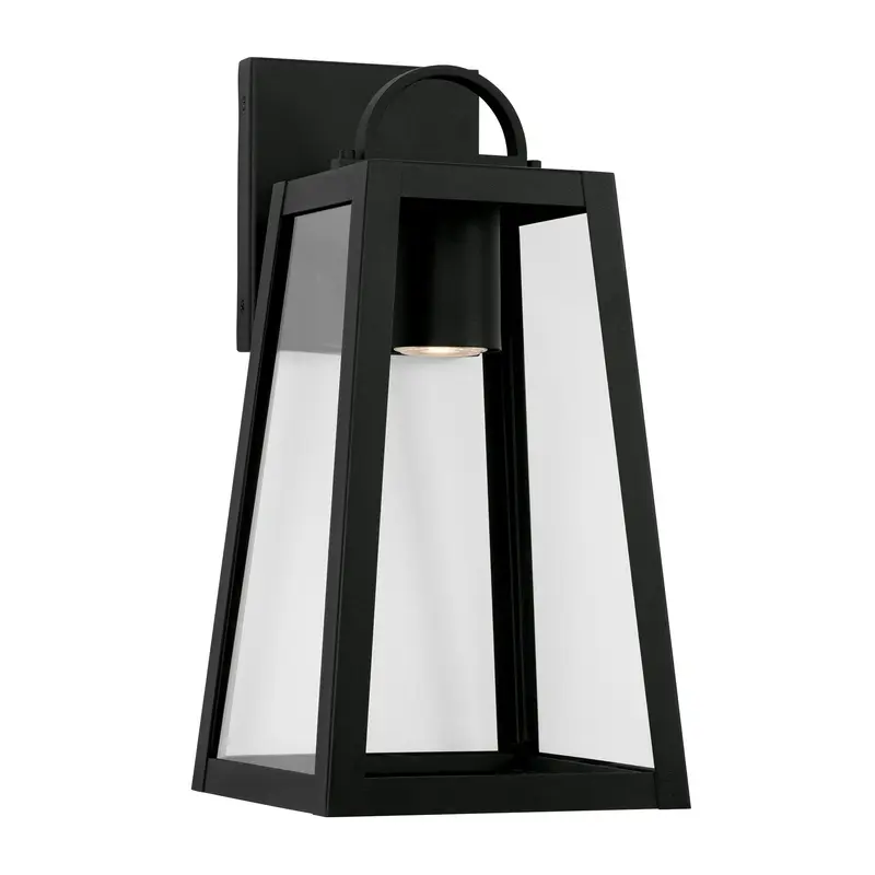 Leighton One Light Outdoor Wall Lantern Black