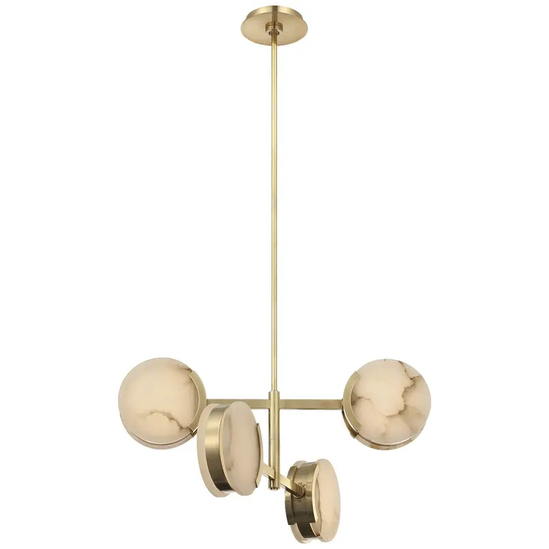 Melange LED Semi-Flush Mount Antique-Burnished Brass