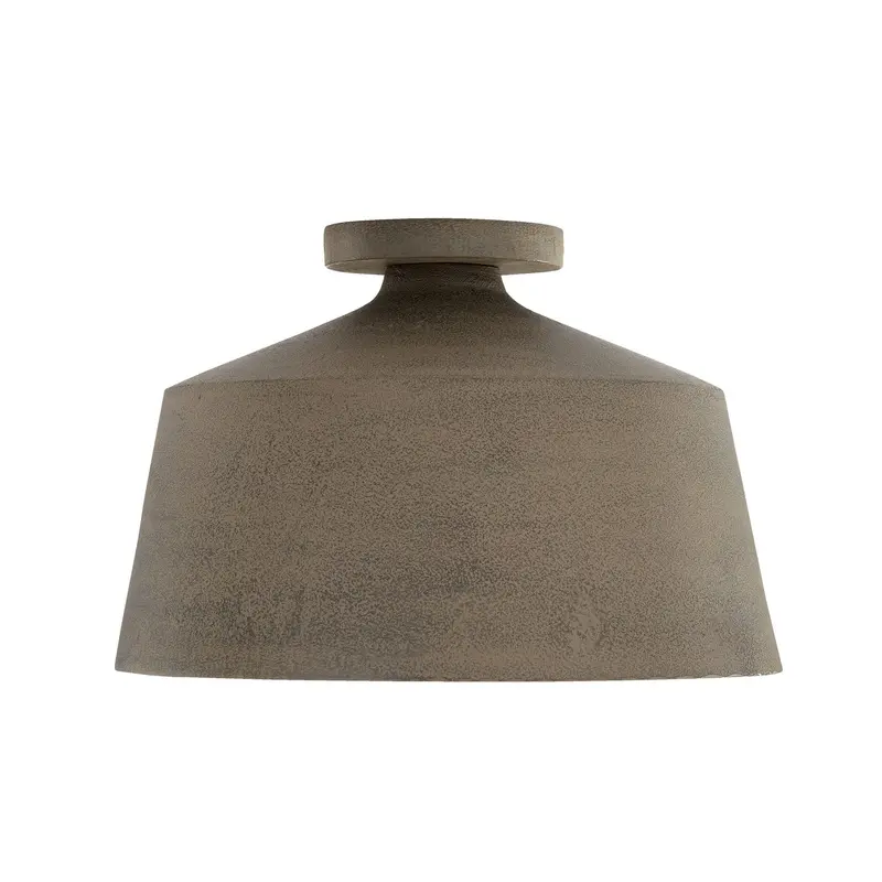Quarry One Light Semi Flush Mount Clay