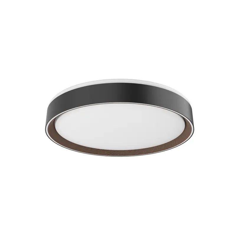Essex LED Flush Mount Black/Walnut