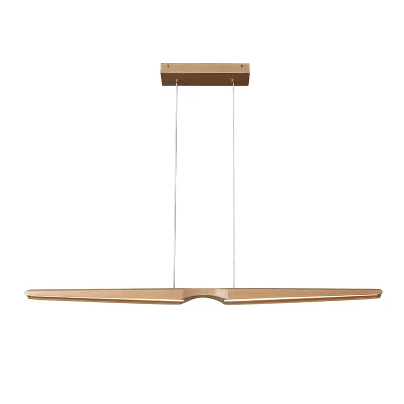 Dakota LED Linear Pendant Beech Wood