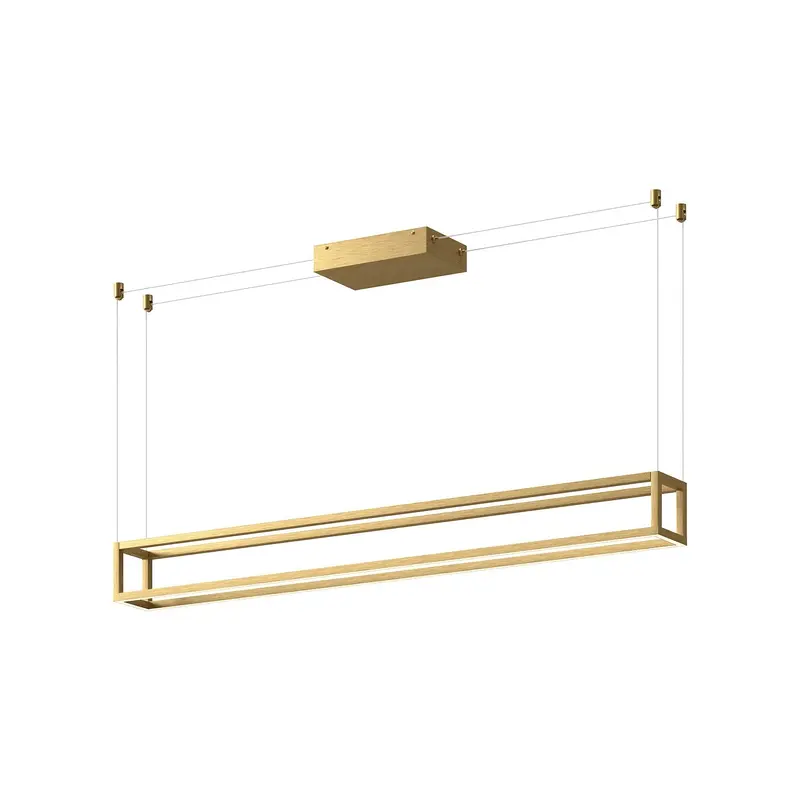 Plaza LED Linear Pendant Brushed Gold