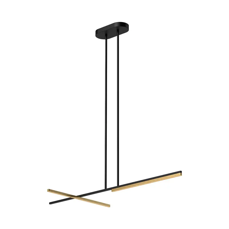 Shift LED Linear Pendant Black/Brushed Gold