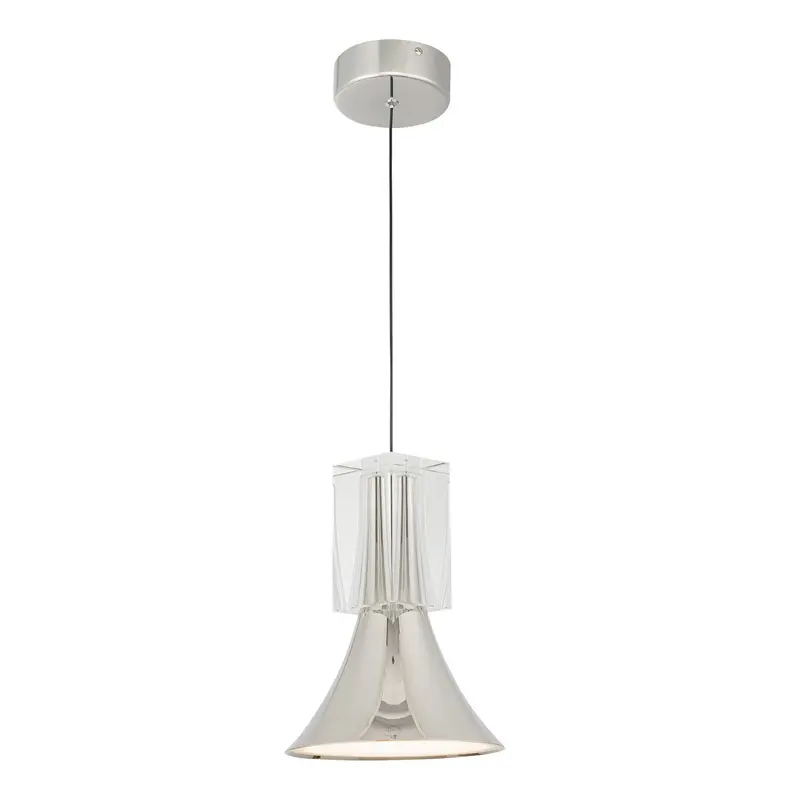 Floe LED Pendant Polished Nickel/Clear Crystal