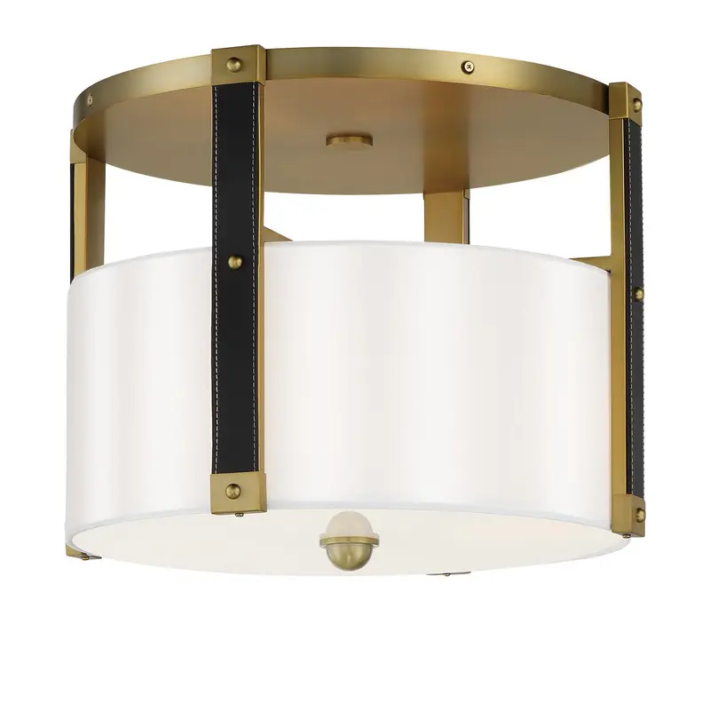 Chelsea Four Light Semi Flush Mount Soft Brass