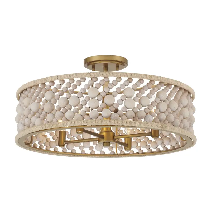 Horsmore Four Light Semi Flush Mount Legacy Brass (Painted)