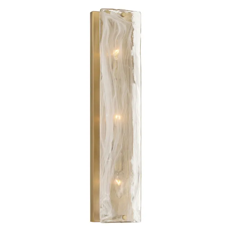 Veil Three Light Vanity Legacy Brass