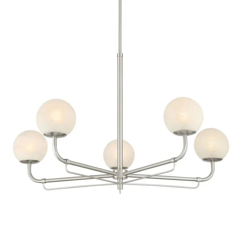 Whitehall Five Light Chandelier Brushed Nickel