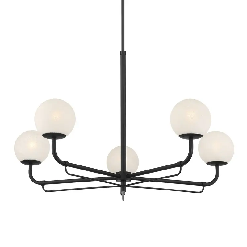 Whitehall Five Light Chandelier Dark Matte Black