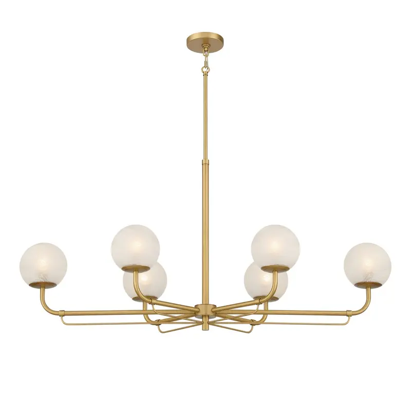 Whitehall Six Light Island Pendant Legacy Brass